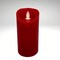 Red Flameless LED Candle 6"x3" | Battery Operated Pillar for Holiday Decor-LL599124